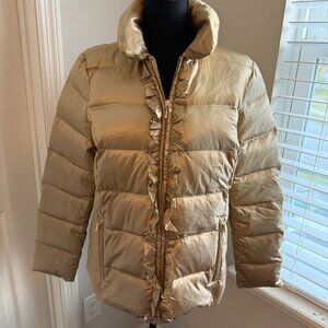 Talbots Gold Down Filled Puffer Jacket
